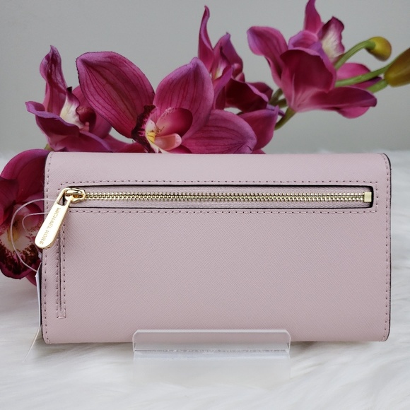 🌺NWT Michael Kors LG Trifold Wallet Blossom Pink - Picture 5 of 7